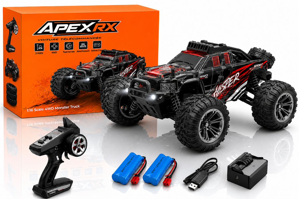 Voiture Télécommandée 4WD Rapide -Tout-Terrain Étanche & Puissante