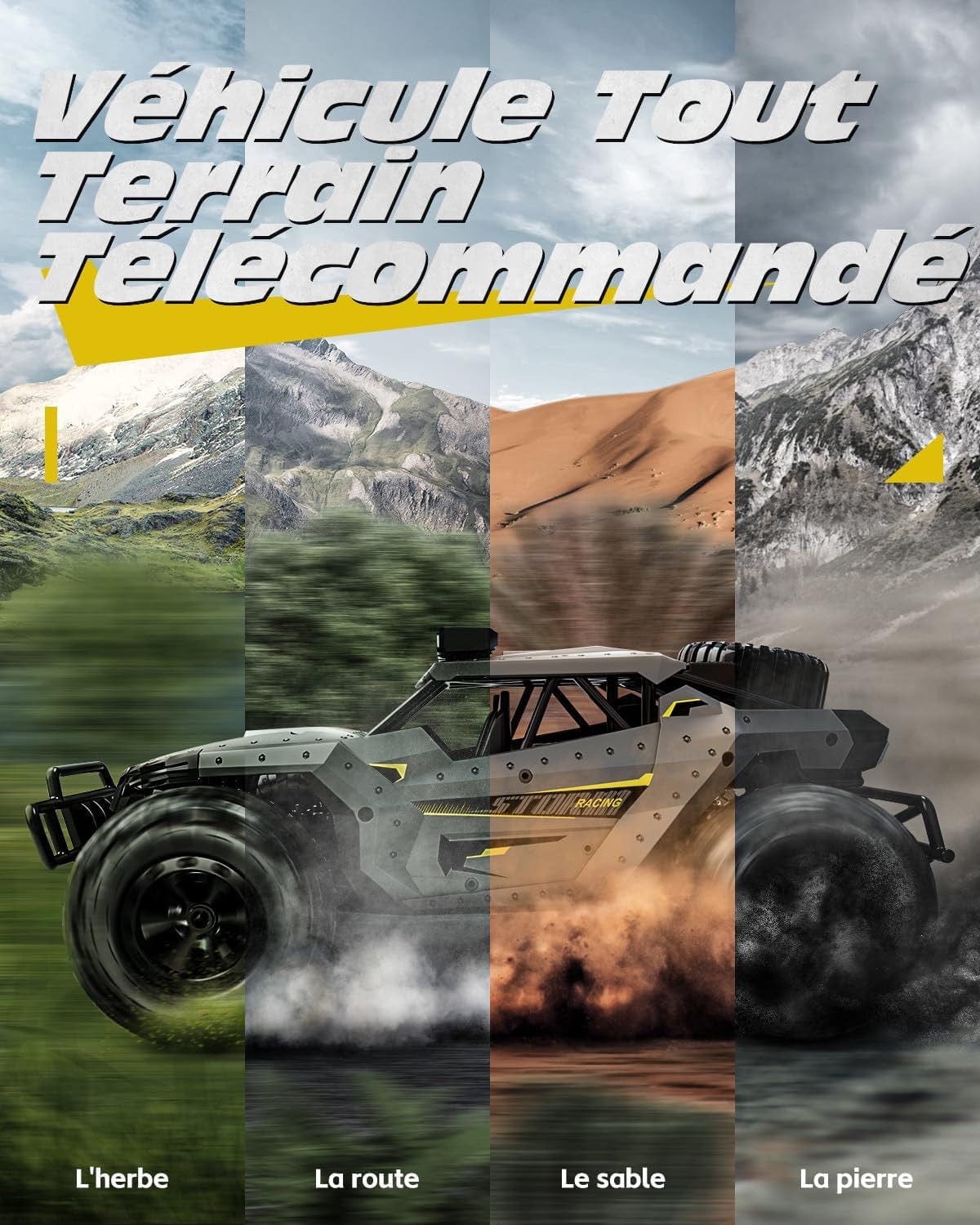 Voiture Télécommandée RC Tout-Terrain Autonomie 60 Min LED | APEX RC Image