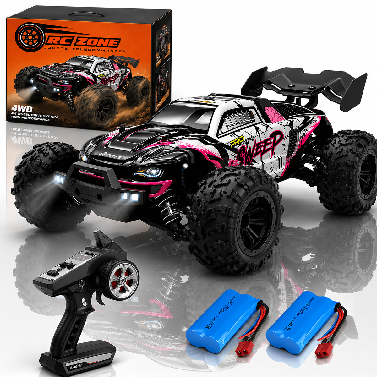 Voiture Télécommandée Turbo Raptor 70Km/h – Tout Terrain Haute Vitesse | APEX RC