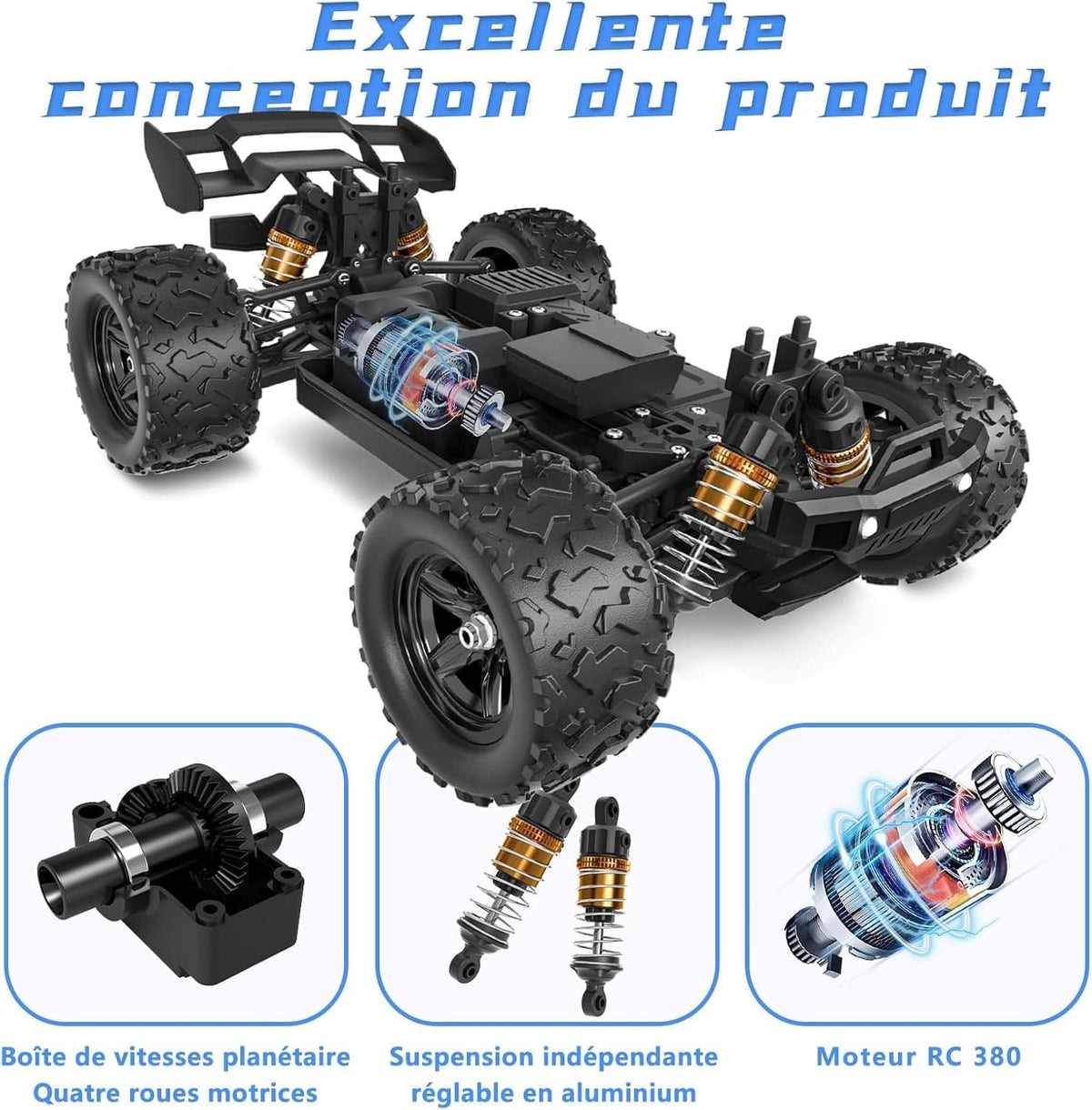 Voiture Télécommandée 40 KM/H RC Voiture Radiocommandées, Tout Terrain | APEX RC