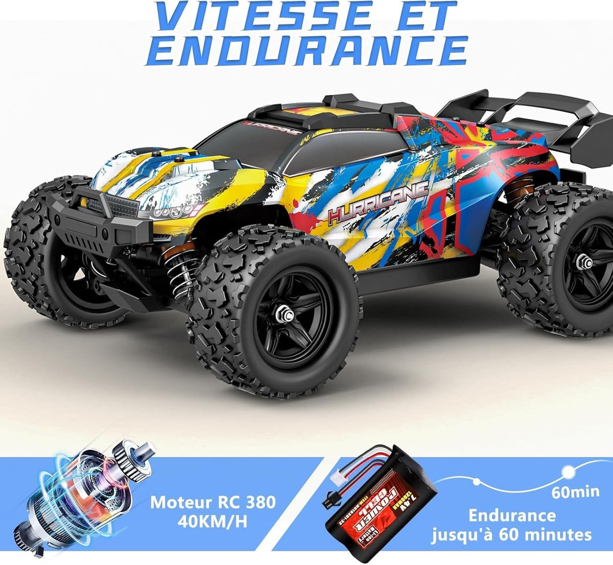 Voiture Télécommandée 40 KM/H RC Voiture Radiocommandées, Tout Terrain | APEX RC